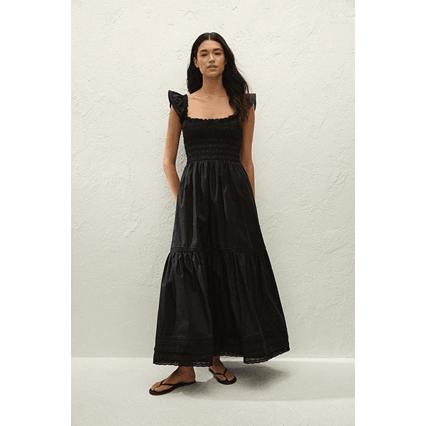 Faithfull Valentina Maxi Dress Fiore Lace Black