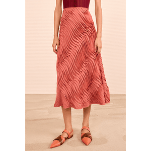 Hovedbilde Ulla Johnson Amiko Midi Skirt Chestnut