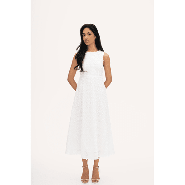 Mandibreeze Louiza Dress Broderie White