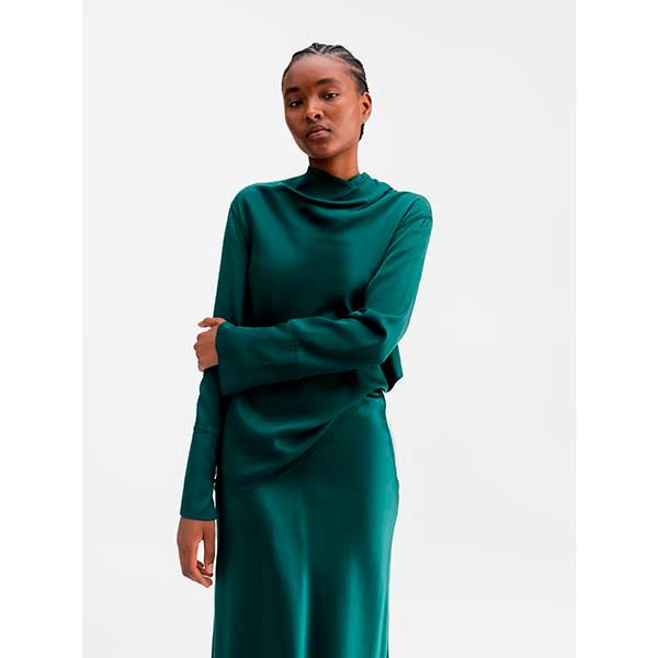 Ahlvar Ayumi Blouse Dark Emerald