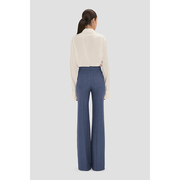 Victoria Beckham Alina Trouser Dusk Blue Melange