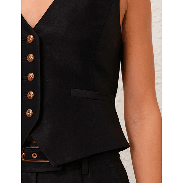 Hypnotic Waistcoat Black