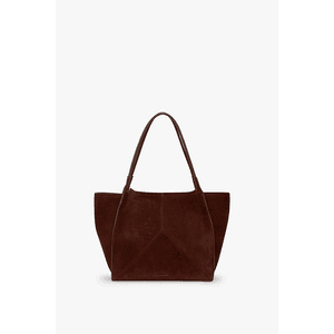 Main Image Victoria Beckham Victoria Tote Dark Brown Suede