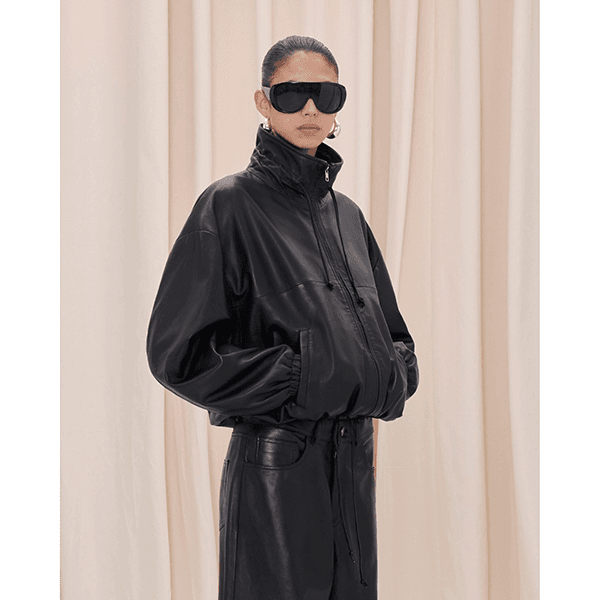 Haikure Jordan Nappa Leather Jacket Black