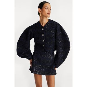 Main Image ROTATE Boucle Short Jacket Navy Blazer