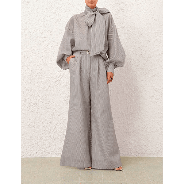 Hypnotic Striped Blouse Navy Stripe