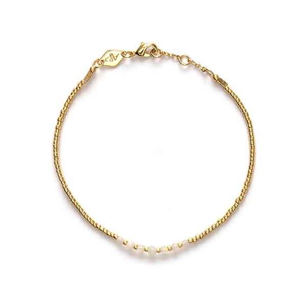 Anni Lu Bead & Gem Bracelet Pearl