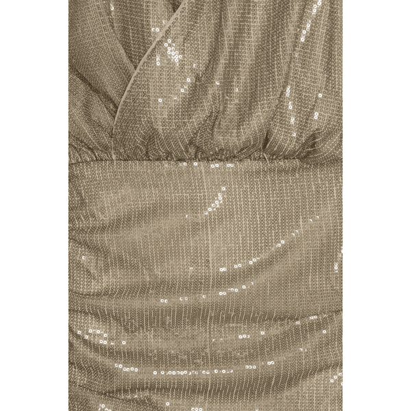 ROTATE Sequins LS Mini Dress Fossil