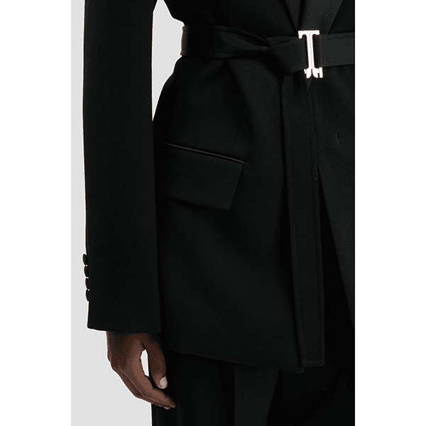 Victoria Beckham Belted Tailored Jacket Black