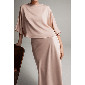 Hovedbilde Ahlvar Hana Satin Skirt Dusty Pink