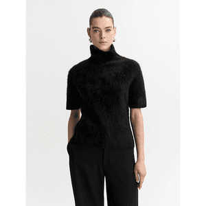 Hovedbilde Soft Goat Brushed Short Sleeve Turtleneck Black