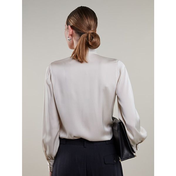 Stenströms Selma Bowtie Blouse Champagne