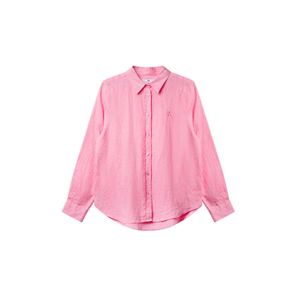 Arnie Says Arc Linen Shirt Pink