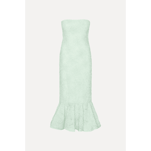  ROTATE Flower Mesh Flounce Dress Ice Flow
