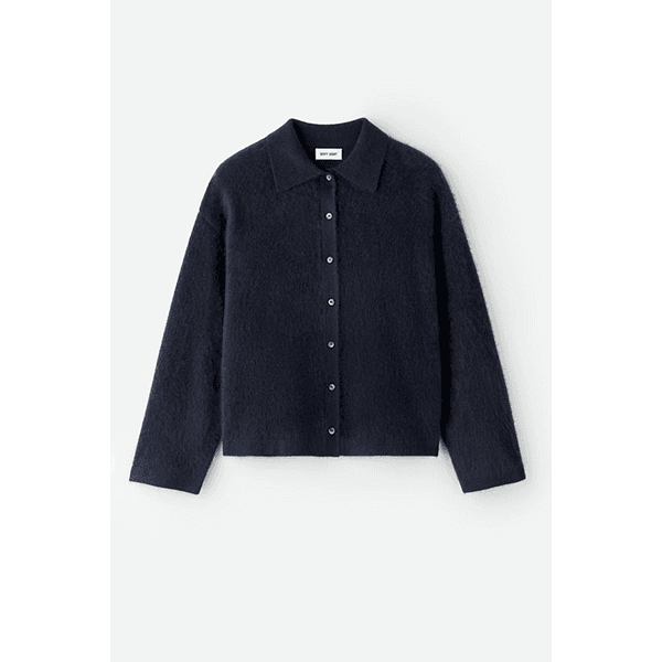 Soft Goat Brushed Shirt Navy
