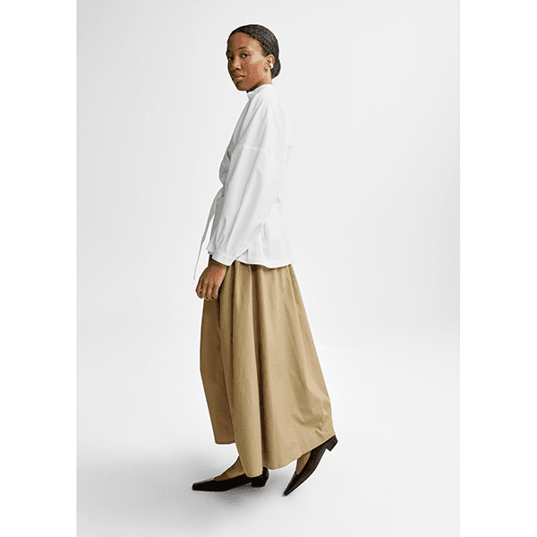 Christian Aks Daija Poplin Skirt Wood