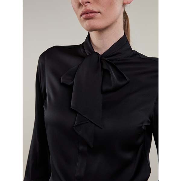 Stenströms Selma Bowtie Blouse Black