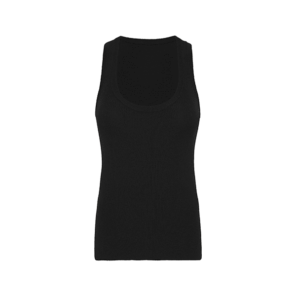 Matteau Ribbed Tank Black