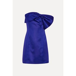 Hovedbilde ROTATE Satin Bow Mini Dress Mazarine Blue