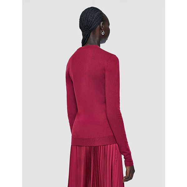 JOSEPH Round Nk Cashair Sweater Ruby