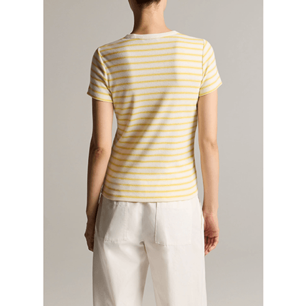 Vince Stripe Shrunken 90s Tee Limone Combo
