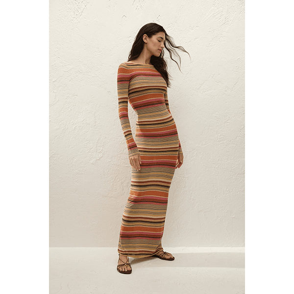 Faithfull Notturna Maxi Dress Murano Stripe